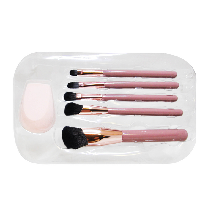 JESSAMY SET DE BROCHAS Y PINCELES PINK 6 PIEZAS (P3804)