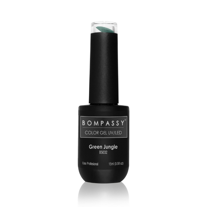 BOMPASSY ESMALTE (B5032) SEMIPERMANENTE GREEN JUNGLE  X 15 ML B5032