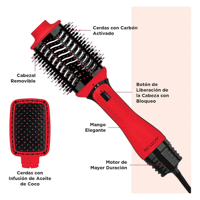 REVLON ONE-STEP CEPILLO SECADOR-VOLUMI (2 CABEZALES) RVDR5298CPKLA2AV1