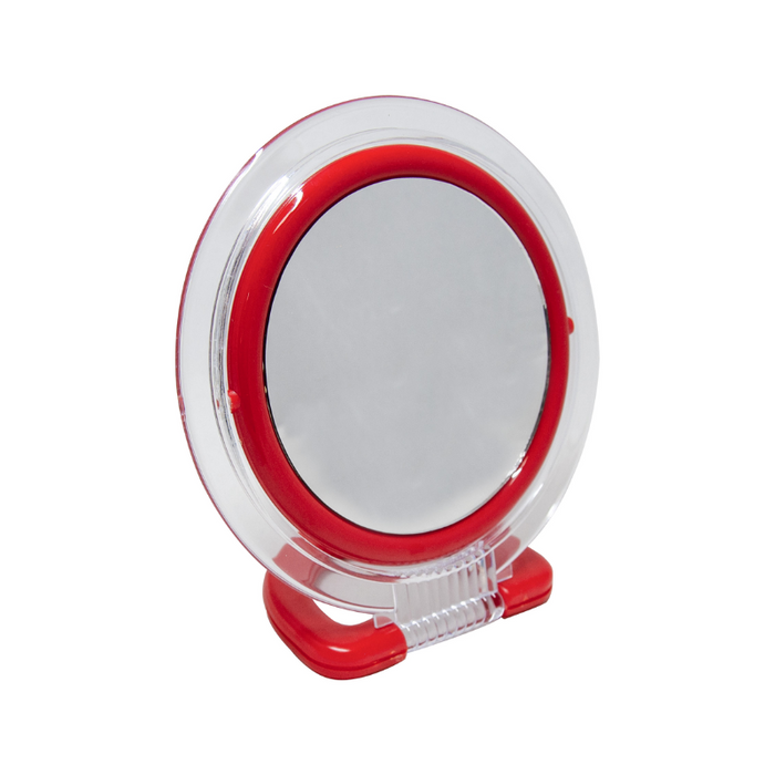 JESSAMY ESPEJO TOILETTE D/FAZ REDONDO C/MANGO ROJO (E2007)