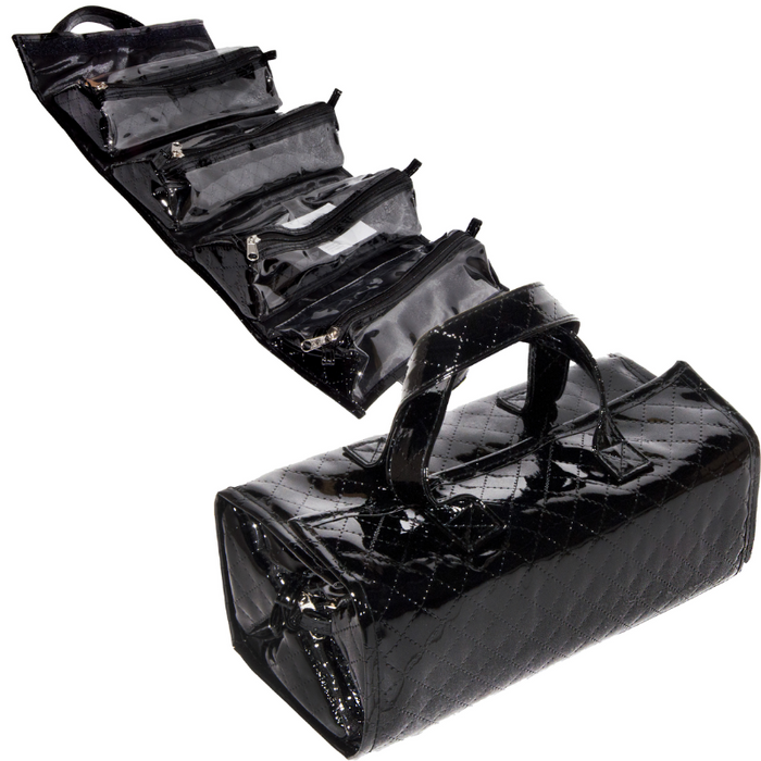 MALETIN CHICO NEGRO CROCO C/ 4 DIVISIONES (M1042)