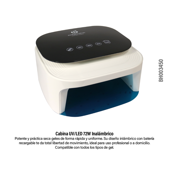 CHERIMOYA CABINA INALAMBRICA NAIL LAMP UV/LED (BLANCA) 72W-BH003450