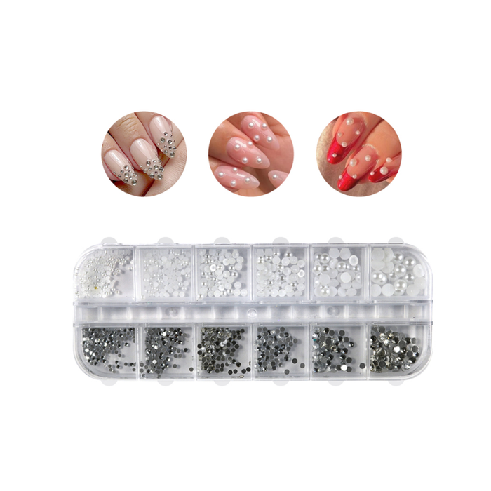 CHERIMOYA DECO PERLA Y STRASS DE UÑAS (BH011165)