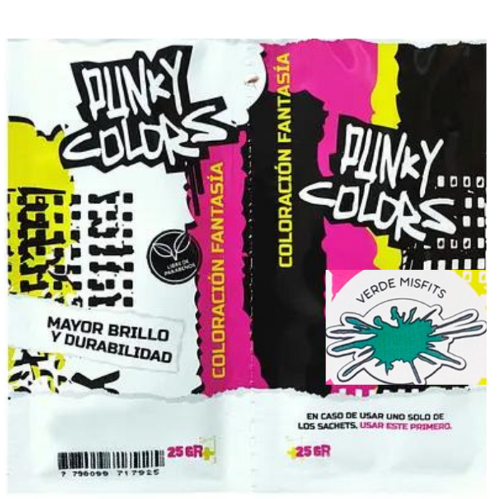 PK COLORS COLORACION FANTASIA X 50GR. VERDE MISFITS