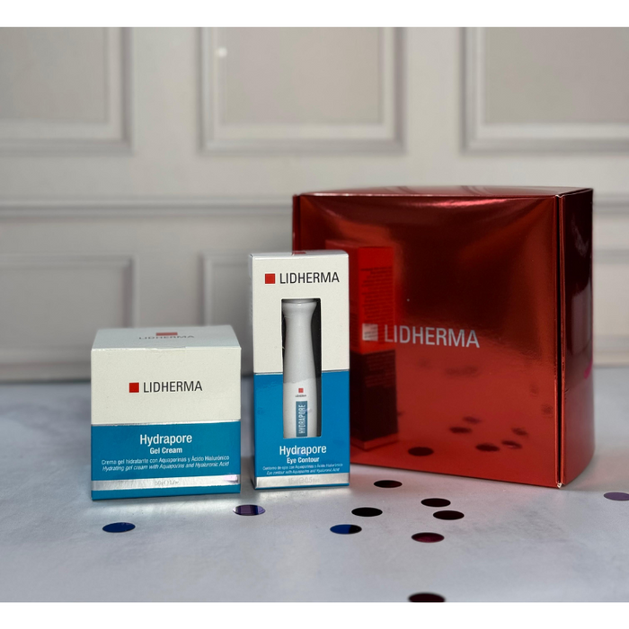 LIDHERMA COMBO FIESTAS24 (HYDRAPORE CREAM GEL+ CONTORNO+CAJA)