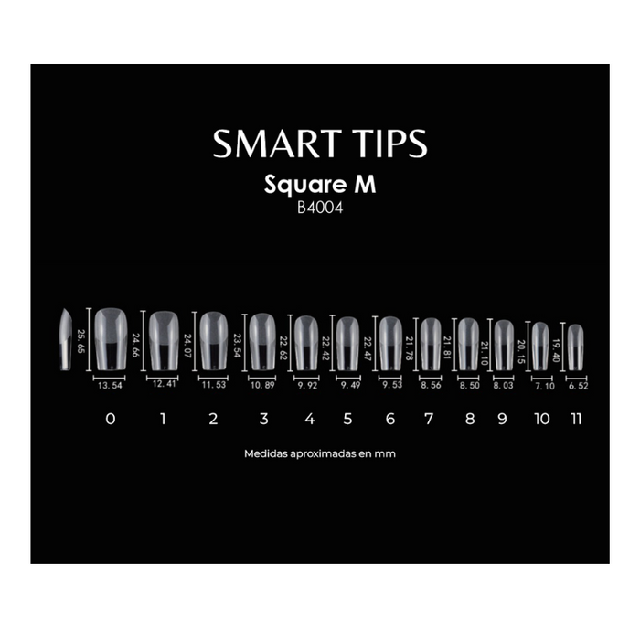 BOMPASSY SMART TIPS SOFT GEL SQUARE M X 600 PCS (B4004)