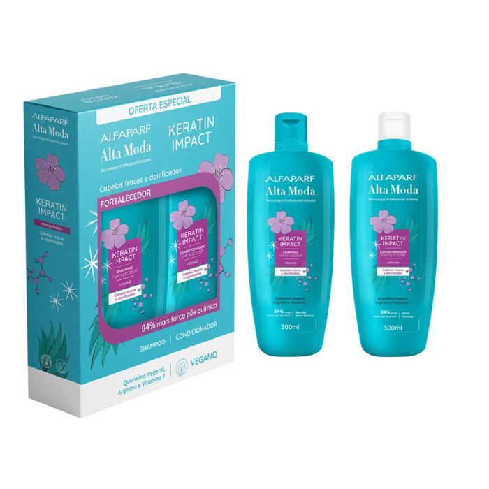 ALTA MODA KIT KERATIN IMPACT (SH X 300ML + ACOND X 300ML) -PF027102