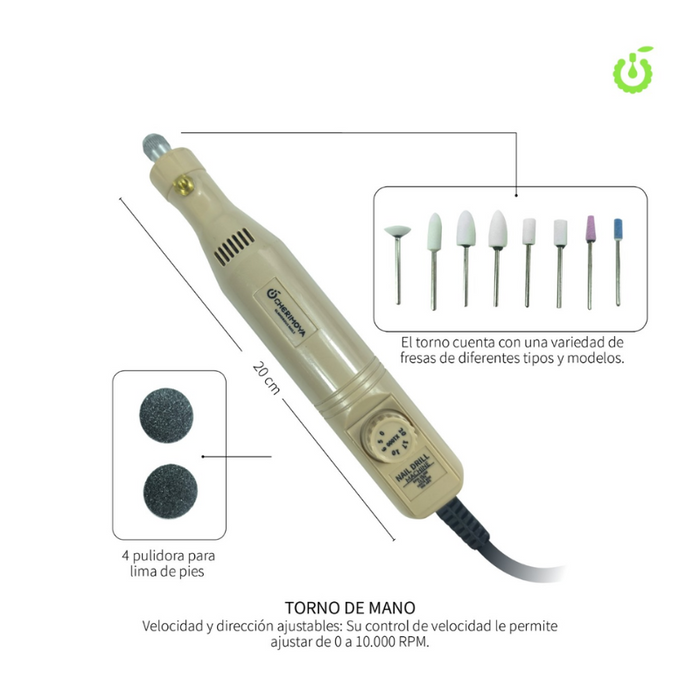 CHERIMOYA TORNO PRO NAIL DRILL PROF. NEGRO (BH003318)