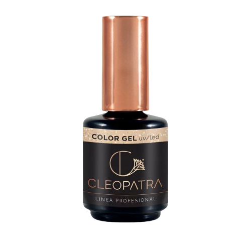 CLEOPATRA ESMALTE SEMIPERMANENTE 118 GLITTER HOLOMAGIC GOLD  X 15 G