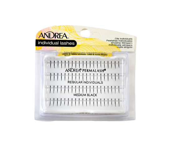 ANDREA LASHES INDIV. REGULAR MEDIUM BLACK(25160)