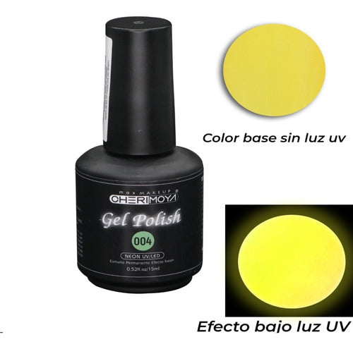 CHERIMOYA ESMALTE GEL UV/LED NEON AMARILLO X 15 ML-004 (CH029-04)